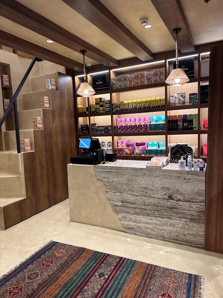 Interior of the Darwish Bin Yousef boutique in Souq Waqif